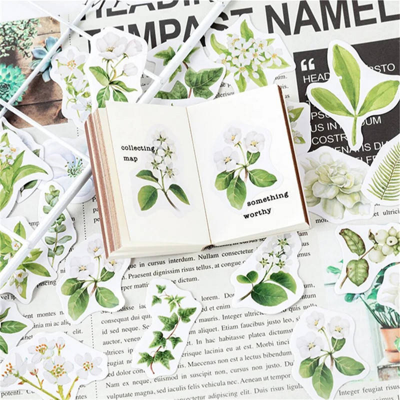 46 kom/pak Gardenia Blossoms Mini Papirnati Dnevnik Naljepnica DIY Scrapbooking Dekorativna naljepnica