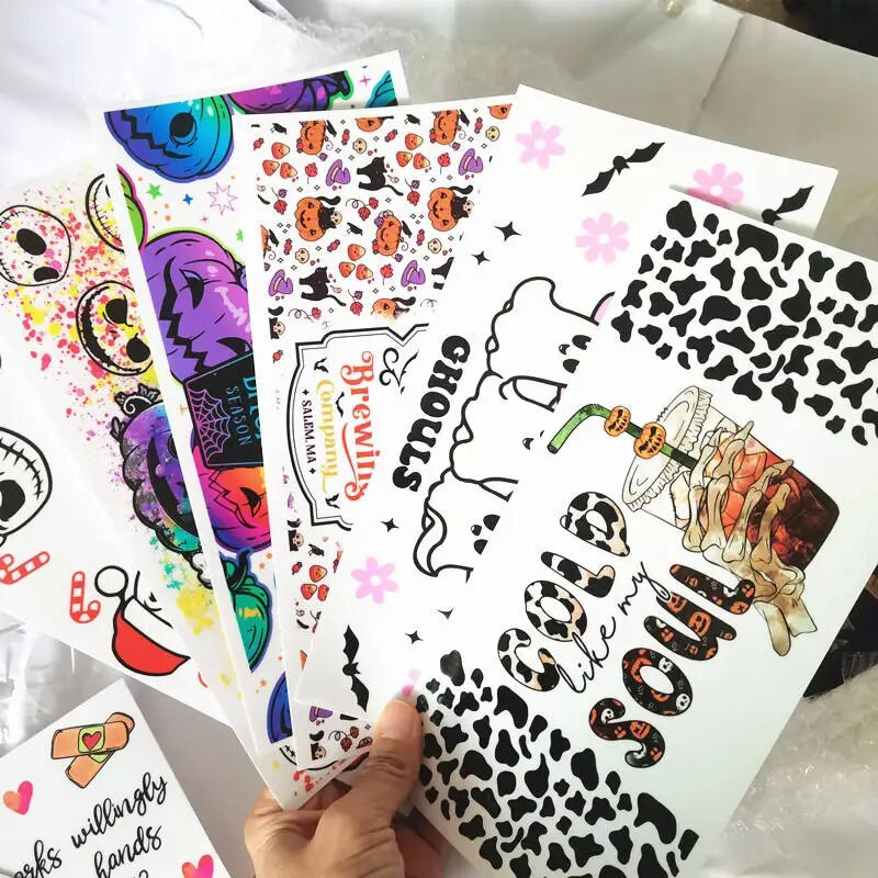 UV Dtf perkėlimo puodelių pakuotės Individualizuotos vandeniui atsparios taurėms skirtos lipduko stiklinės Libbey stiklinės skardinės tiesiogiai gamykloje