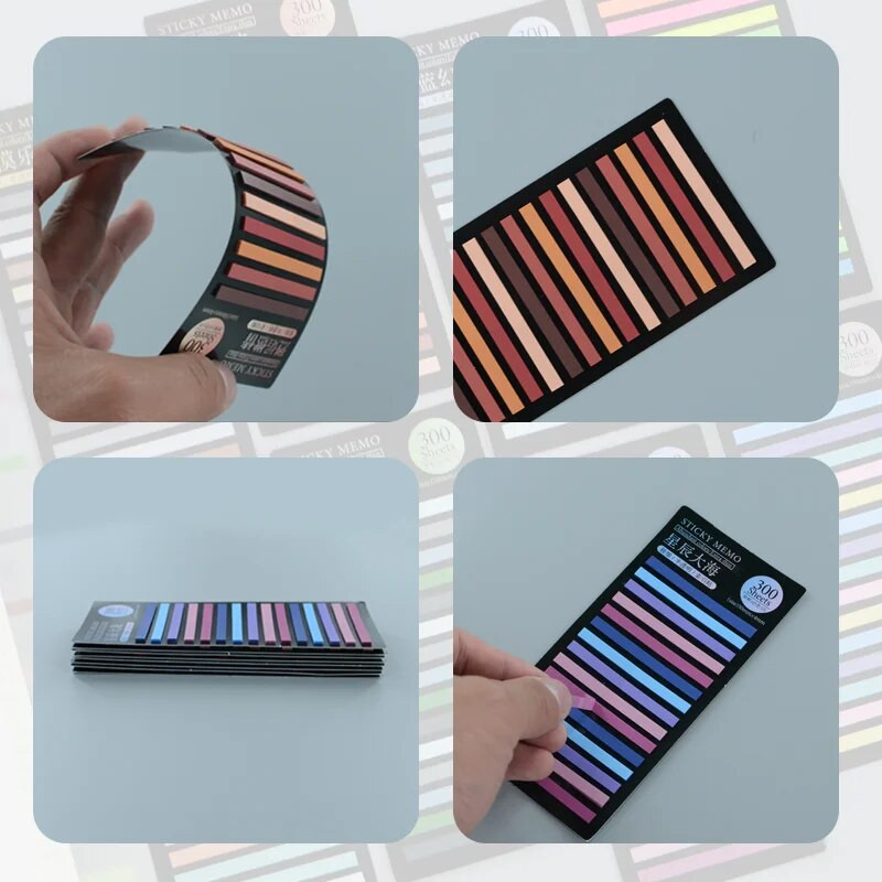 Δημοσιεύτηκαν 300 φύλλα Διαφανή αυτοκόλλητες σημειώσεις Αυτοκόλλητος σχολιασμός Διαβάστε βιβλία Σελιδοδείκτες Καρτέλες Σημειωματάριο Αισθητική γραφική ύλη