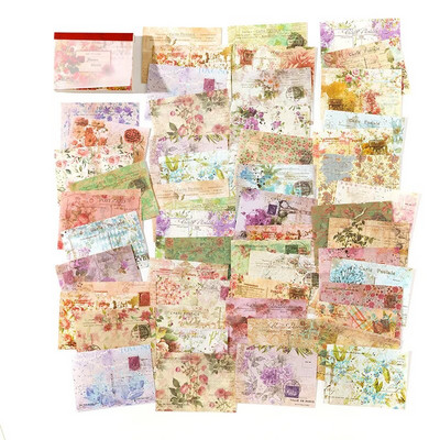 100 tk/partii Memoplokid Materjal Paber Time Junk Journali kiri Scrapbooking kaardid Retro taustaga kaunistuspaber