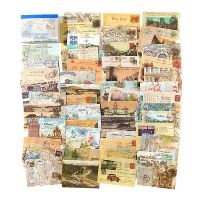 100 tk/partii Memoplokid Materjal Paber Time Junk Journali kiri Scrapbooking kaardid Retro taustaga kaunistuspaber