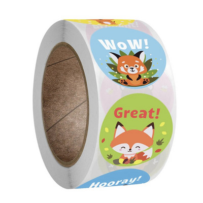 50–500 tk Lastele mõeldud preemiakleebised Loomingulised koolitarbed Preemia armas tähekleebis 2,5 cm ringikujuline laste mänguasjakleebised