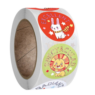 50–500 tk Lastele mõeldud preemiakleebised Loomingulised koolitarbed Preemia armas tähekleebis 2,5 cm ringikujuline laste mänguasjakleebised