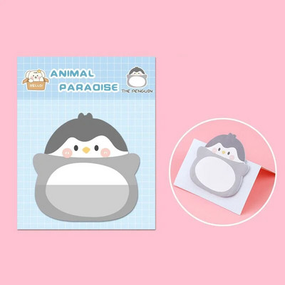 1 komad Lytwtw's Adhesive Kawaii Cartoon Animals Sticky Notes Notepad Memo Pad Uredski školski pribor Naljepnica za papir