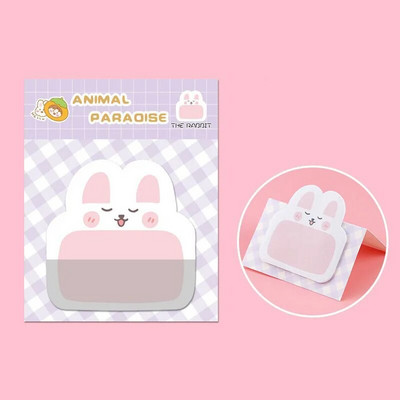 1 komad Lytwtw's Adhesive Kawaii Cartoon Animals Sticky Notes Notepad Memo Pad Uredski školski pribor Naljepnica za papir