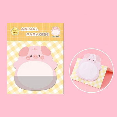 1 komad Lytwtw's Adhesive Kawaii Cartoon Animals Sticky Notes Notepad Memo Pad Uredski školski pribor Naljepnica za papir