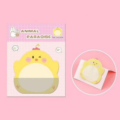 1 komad Lytwtw's Adhesive Kawaii Cartoon Animals Sticky Notes Notepad Memo Pad Uredski školski pribor Naljepnica za papir