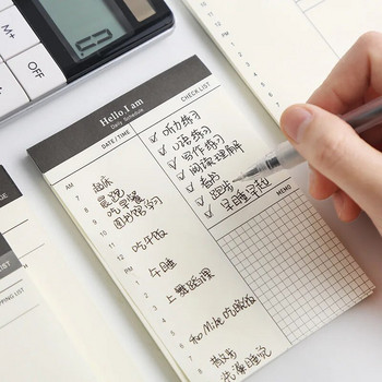 Творчески ежедневен график Блок за бележки Списък със задачи Време Лепяща бележка Стикери за планиране на график Офис Училищни пособия Корейски канцеларски материали