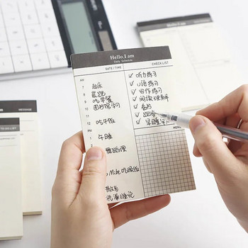 Творчески ежедневен график Блок за бележки Списък със задачи Време Лепяща бележка Стикери за планиране на график Офис Училищни пособия Корейски канцеларски материали