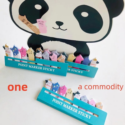 1 tk Kleebis Armas Kawaii Loom Kleepmärkmed Märkmik Märkmikud Kontoritarbed Koolitarbed Kirjatarbed Panda Cat Kitty Järjehoidja