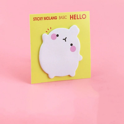 1-osaline Lytwtw kleebis Molang Kawaii armas jänes kleepuvad märkmed Märkmiku märkmik Kontoritarvete kirjatarvete kleebis
