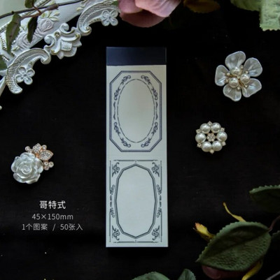 50 φύλλα/παρτίδα Υπόμνημα Σημειώσεις Αυτοκόλλητες Σημειώσεις Retro Flower of Byzantium Junk Journal Scrapbooking Αυτοκόλλητα Γραφείο Σχολική γραφική ύλη