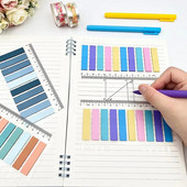 200 listov/ks Priehľadný indexový papier na poznámky Kancelárske školské potreby Papiernictvo Lepiace poznámky Fluorescenčné nálepky Pásiky Lepkavé