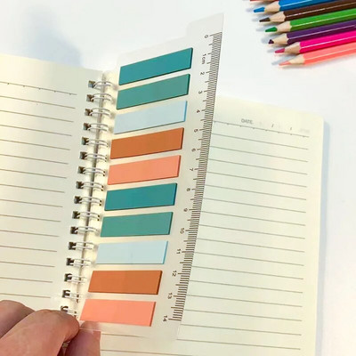 200 listov/ks Priehľadný indexový papier na poznámky Kancelárske školské potreby Papiernictvo Lepiace poznámky Fluorescenčné nálepky Pásiky Lepkavé