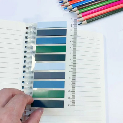 200 listov/ks Priehľadný indexový papier na poznámky Kancelárske školské potreby Papiernictvo Lepiace poznámky Fluorescenčné nálepky Pásiky Lepkavé