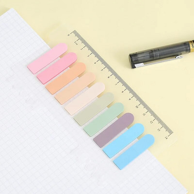 200 listov/ks Priehľadný indexový papier na poznámky Kancelárske školské potreby Papiernictvo Lepiace poznámky Fluorescenčné nálepky Pásiky Lepkavé