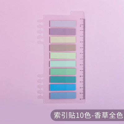 200 listov/ks Priehľadný indexový papier na poznámky Kancelárske školské potreby Papiernictvo Lepiace poznámky Fluorescenčné nálepky Pásiky Lepkavé