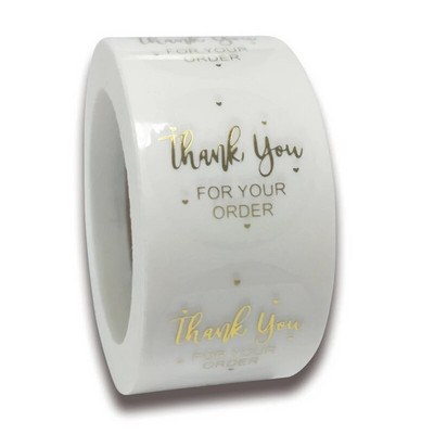 50 de bucăți autocolante rotunde, transparente, pentru Crăciun fericit, cutie cu felicitări de mulțumire