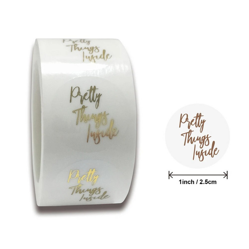 50 τμχ Στρογγυλά διαφανή Χαρούμενα Χριστουγεννιάτικα αυτοκόλλητα Ευχαριστούμε Κουτί καρτών Συσκευασία Ετικέτα Σφράγιση Αυτοκόλλητα Διακόσμηση γάμου Αυτοκόλλητο γραφικής ύλης