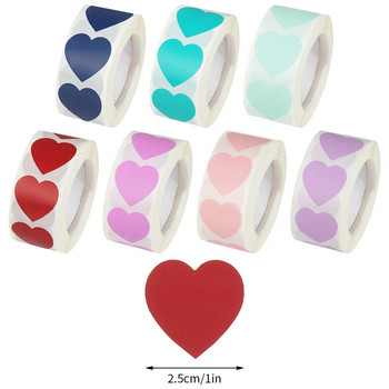 500Pcs/Roll Love Heart Shap Sticker Seal Labels Cute Stationery Scrapbooking Scrapbooking for Craft Birthday Party Συσκευασία δώρου