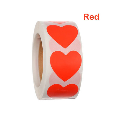 500Pcs/Roll Love Heart Shap Sticker Seal Labels Cute Stationery Scrapbooking Scrapbooking for Craft Birthday Party Συσκευασία δώρου