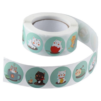 500Pcs/Roll Love Heart Shap Sticker Seal Labels Cute Stationery Scrapbooking Scrapbooking for Craft Birthday Party Συσκευασία δώρου