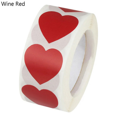 500Pcs/Roll Love Heart Shap Sticker Seal Labels Cute Stationery Scrapbooking Scrapbooking for Craft Birthday Party Συσκευασία δώρου