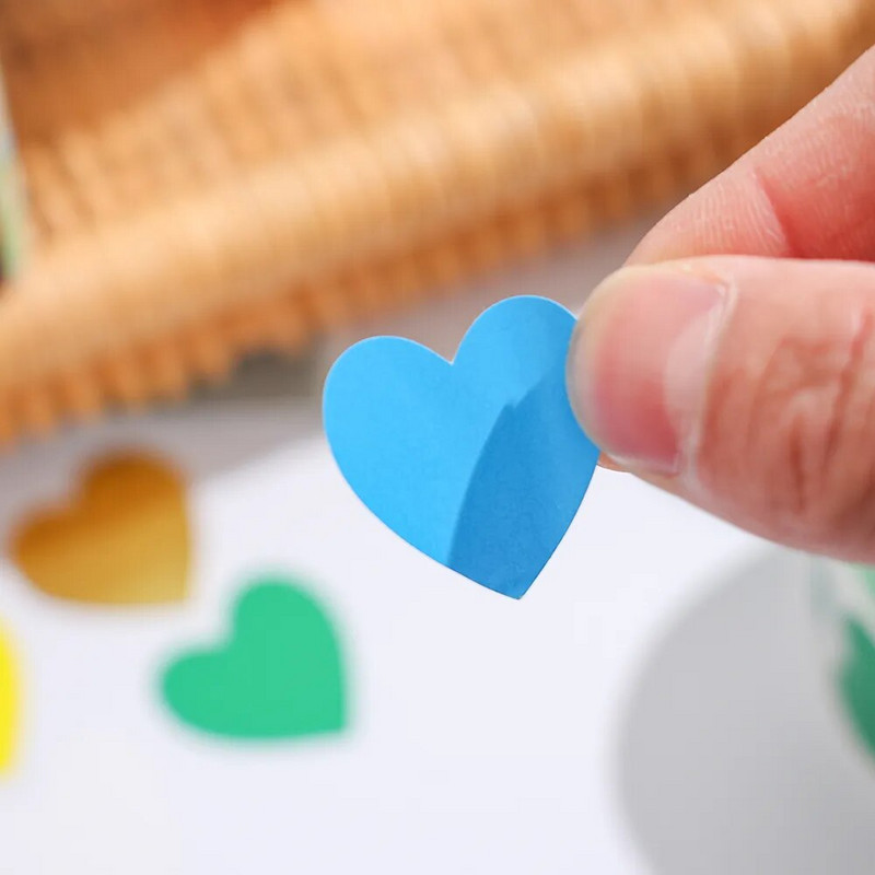 500Pcs/Roll Love Heart Shap Sticker Seal Labels Cute Stationery Scrapbooking Scrapbooking for Craft Birthday Party Συσκευασία δώρου
