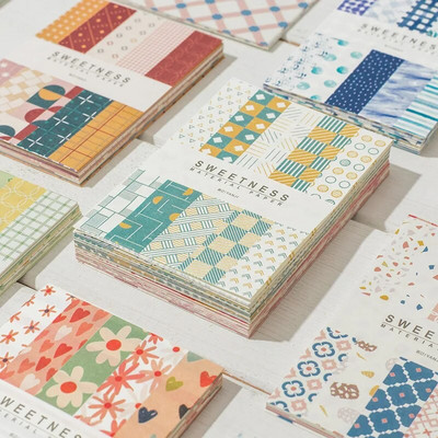 50 листа Свеж дизайн Творчески материал Хартия за Scrapbooking Декорация на дневник Консумативи Направи си сам