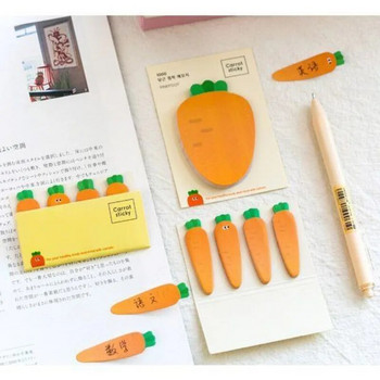 Kawaii Carrot N Times Sticky Notes Креативен офис декор Хартия Memo Pad Консумативи за доставка Декорация Японски канцеларски материали