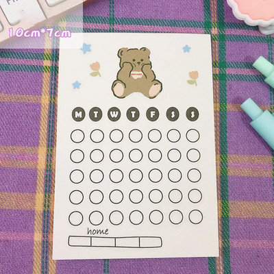 50 listova Slatki medvjed Memo Pad Dekoracija Bilješke Papir Popis zadataka Dnevni planer DIY spomenar Papirnica Školski pribor