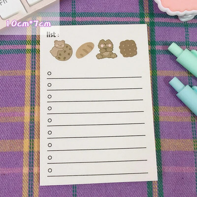 50 listova Slatki medvjed Memo Pad Dekoracija Bilješke Papir Popis zadataka Dnevni planer DIY spomenar Papirnica Školski pribor