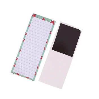 50 φύλλα kawaii Fruit Magnetic Refrigerator pad Σημειωματάρια Planner Note Pad To Do List Κολλώδες σημείωμα για ψώνια παντοπωλείου