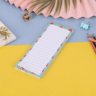 50 φύλλα kawaii Fruit Magnetic Refrigerator pad Σημειωματάρια Planner Note Pad To Do List Κολλώδες σημείωμα για ψώνια παντοπωλείου