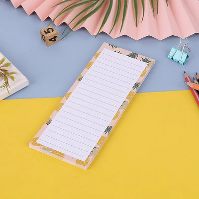 50 φύλλα kawaii Fruit Magnetic Refrigerator pad Σημειωματάρια Planner Note Pad To Do List Κολλώδες σημείωμα για ψώνια παντοπωλείου