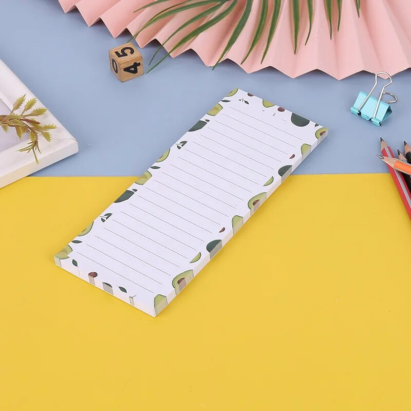 50 φύλλα kawaii Fruit Magnetic Refrigerator pad Σημειωματάρια Planner Note Pad To Do List Κολλώδες σημείωμα για ψώνια παντοπωλείου