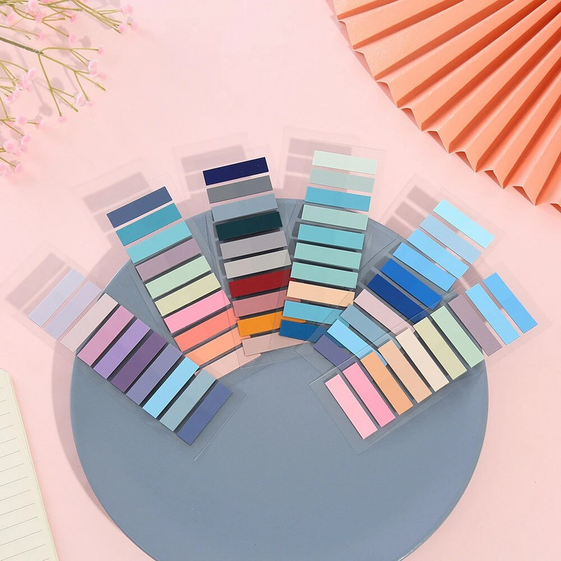 200 φύλλα Morandi Διαφανείς καρτέλες φθορισμού ευρετηρίου Σημείωση PET Σημείωση Αυτοκόλλητη σημείωση για Σχεδιασμός σημείων σελίδας Αυτοκόλλητα γραφείου Σχολή