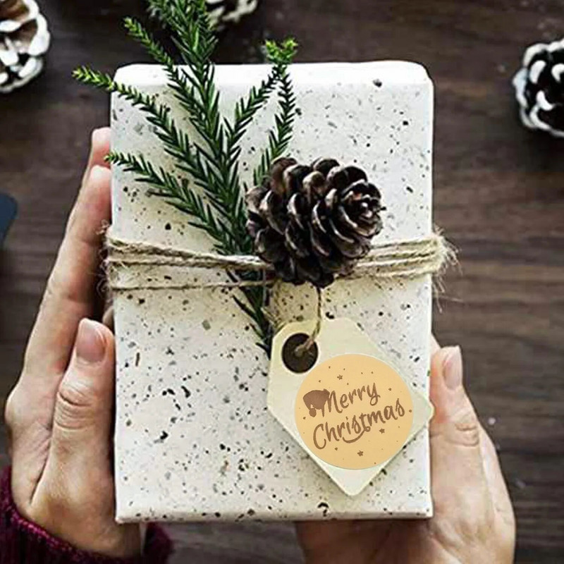 25MM 100-500tk Uusaasta jõulud kuuma kullaga kleebised JÕULUKULDUD kleebised Pühade Täiskasvanutele Laste kingitused Küpsetatud kooki pitseri kleebised