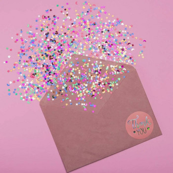 100-500 бр. 1 инч розови бели стикери за благодарност Ролка за плик Сватбен фестивал Бизнес кутия за бижута Канцеларски печат Етикет