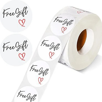 100-500 vnt. 1 colio rožinė balta padėkos lipdukų ritinėlis vokų vestuvių festivaliui verslo papuošalų dėžutės raštinės reikmenų antspaudas