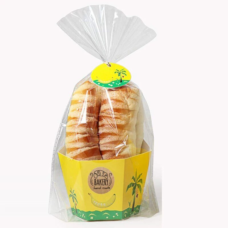 Αυτοκόλλητο χειροποίητο Baked with Love Χειροποίητο σπιτικό αρτοποιείο Αυτοκόλλητα Ετικέτες για Ψωμί Φαγητό Ψωμί Διακόσμηση Πακέτο κέικ