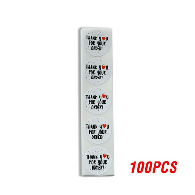 100-500 TK Ümmargused kleebised "AITÄH" pitsat Sildid Sildid Kleebised Scrapbooking Pakettide jaoks Kirjatarvete kleebis peotegevuseks