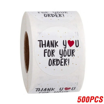 100-500 TK Ümmargused kleebised "AITÄH" pitsat Sildid Sildid Kleebised Scrapbooking Pakettide jaoks Kirjatarvete kleebis peotegevuseks