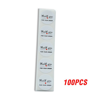 100-500 TK Ümmargused kleebised "AITÄH" pitsat Sildid Sildid Kleebised Scrapbooking Pakettide jaoks Kirjatarvete kleebis peotegevuseks