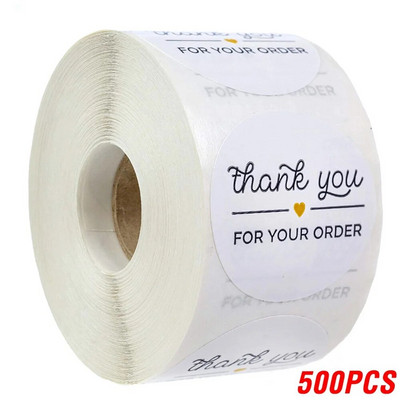 100-500 TK Ümmargused kleebised "AITÄH" pitsat Sildid Sildid Kleebised Scrapbooking Pakettide jaoks Kirjatarvete kleebis peotegevuseks