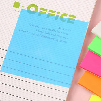 Цветни прозрачни лепкави бележки 50 листа Водоустойчиви публикувани Прозрачни стикери Непокриващи се самозалепващи подложки за бележки