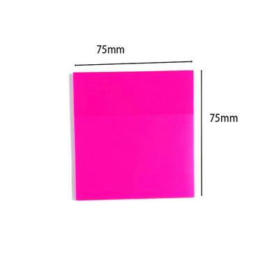 Värvilised läbipaistvad kleeppaberid 50 lehte Veekindlad Postitatud Läbipaistvad kleebised Mittekatvad isekleepuvad memopadjad