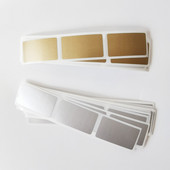 Drop Shipping väike pakk 100 tk 23x42 mm läikiv hõbedane kriimustav kleebis Manuaalne mängukaardi värvikiht