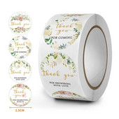 100-500 tk. 5 stiilis tänukleebis pitsatettidele Ümmargused lillelised mitmevärvilised etiketid kleebis Käsitsi valmistatud pakkumise kirjatarvete kleebis