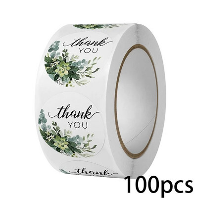 100-500 tk. 5 stiilis tänukleebis pitsatettidele Ümmargused lillelised mitmevärvilised etiketid kleebis Käsitsi valmistatud pakkumise kirjatarvete kleebis